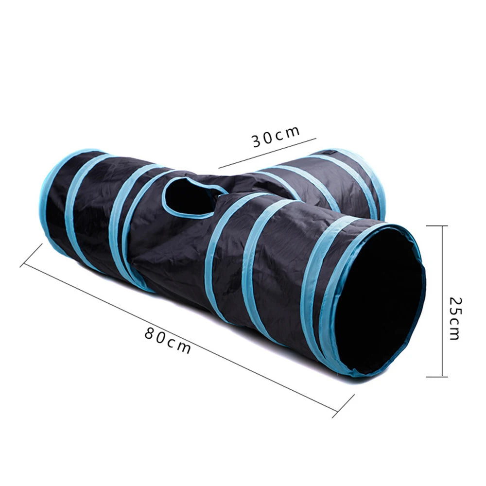 Túnel para gatos dobrável e interativo - vários modelos