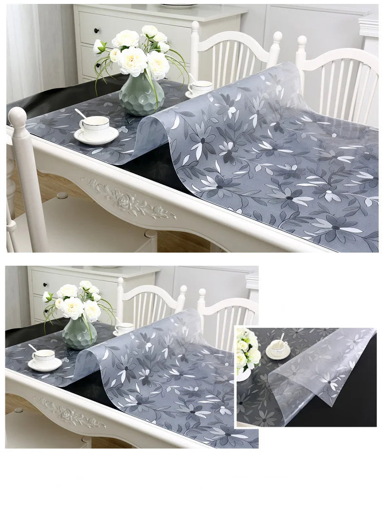 Toalha de mesa proteção total - transparente e impermeável