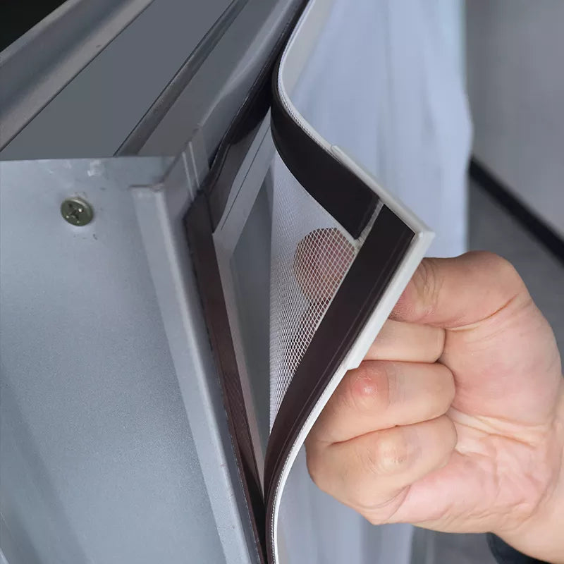 Tela de janela para mosquitos magnética - fibra de vidro e customizável