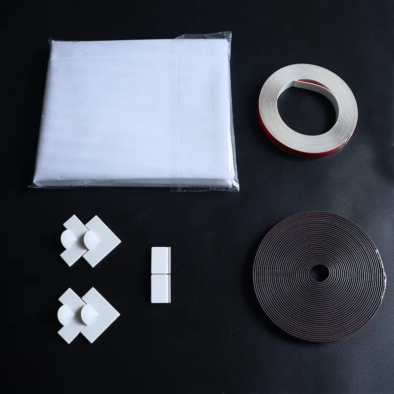 Tela de janela para mosquitos magnética - fibra de vidro e customizável