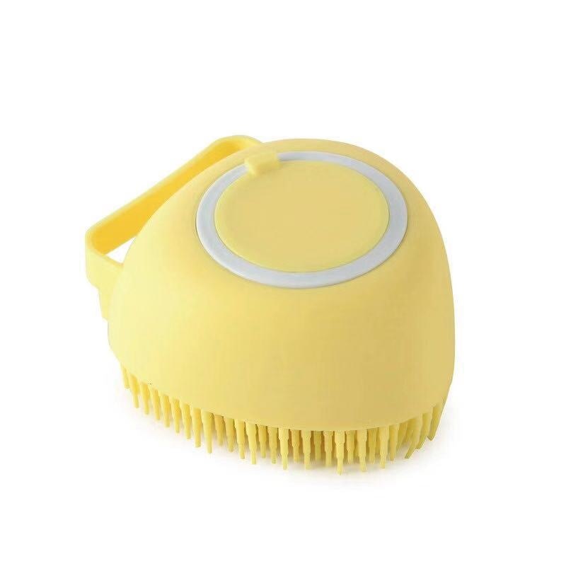 Escova massageadora para cães e gatos - preenche com shampoo e sabão