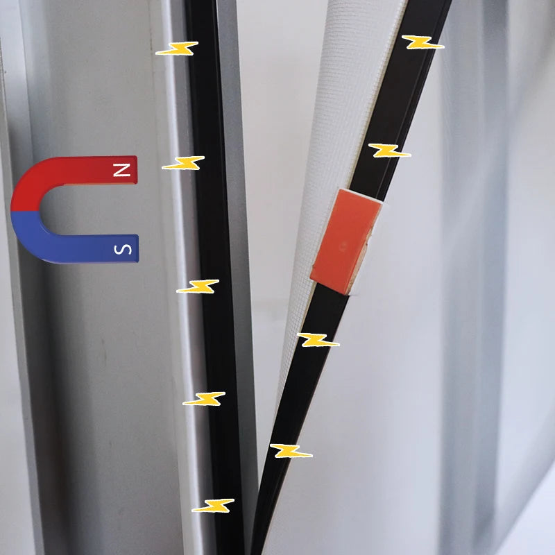 Tela de janela para mosquitos magnética - fibra de vidro e customizável