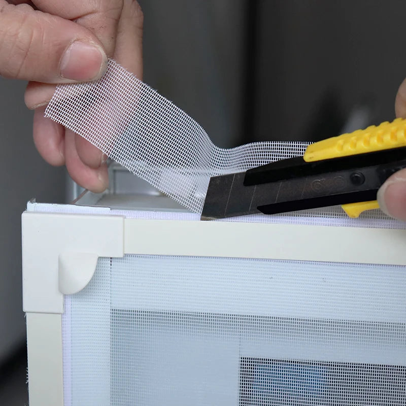 Tela de janela para mosquitos magnética - fibra de vidro e customizável