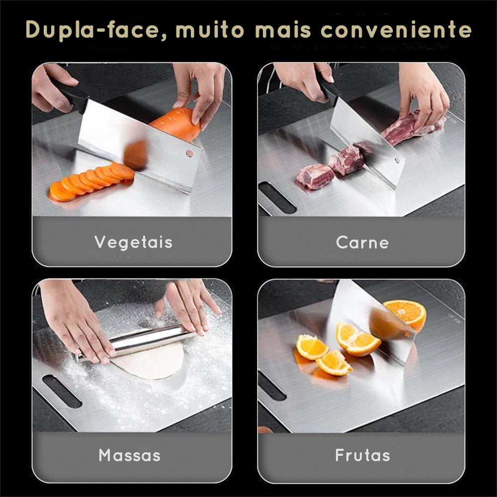 Tábua de corte em aço inoxidável 316 - dupla-face