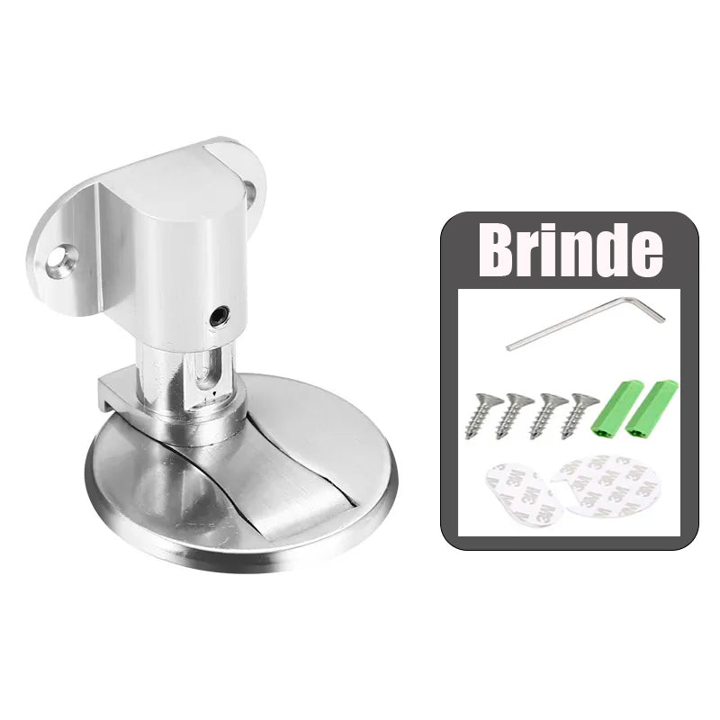 Trava de porta magnética ajustável - aço inoxidável
