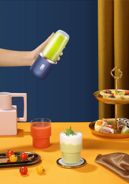 Liquidificador portátil recarregável 6 lâminas - 400ml USB