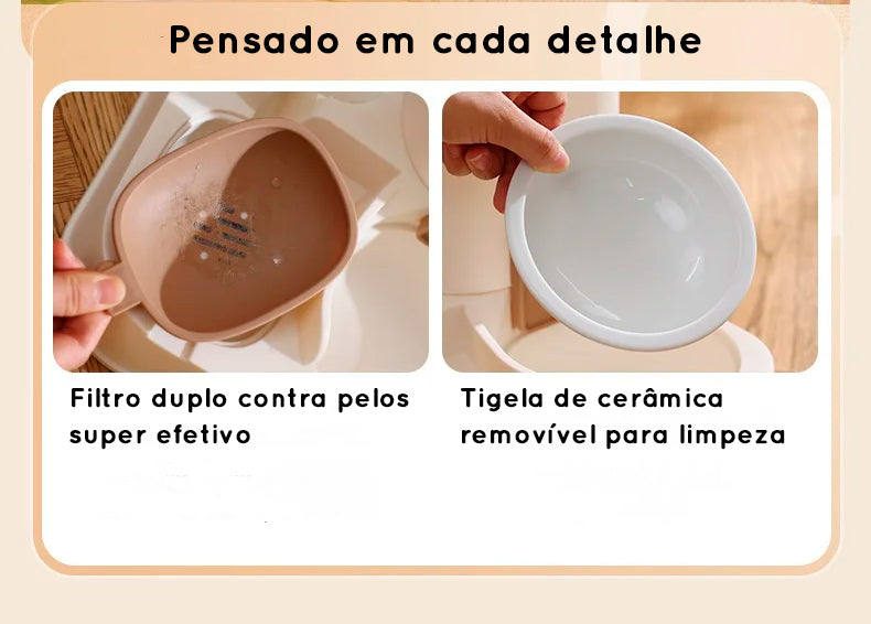 Alimentador automático para pets - água e ração, alta capacidade