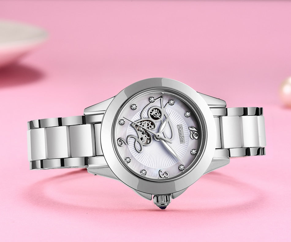 Relógio feminino de luxo - design exclusivo