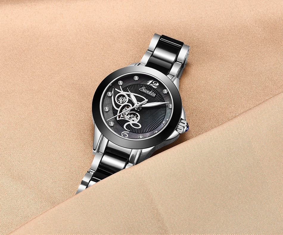 Relógio feminino de luxo - design exclusivo