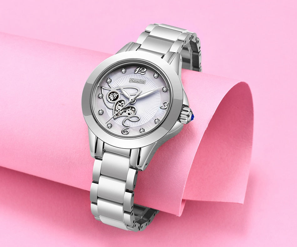 Relógio feminino de luxo - design exclusivo