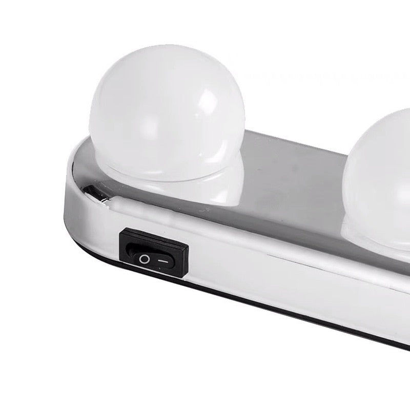 LED para espelho portátil 5 lâmpadas estilo Hollywood para maquiagem em geral