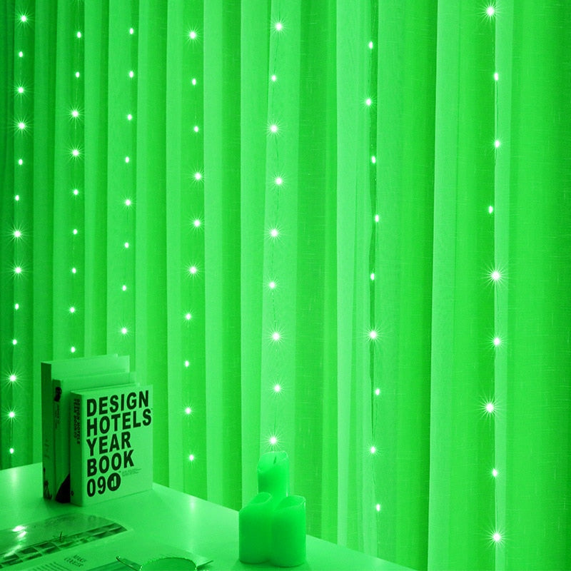 Cascata até 600 LEDs decoração natal - cores e tamanhos variados