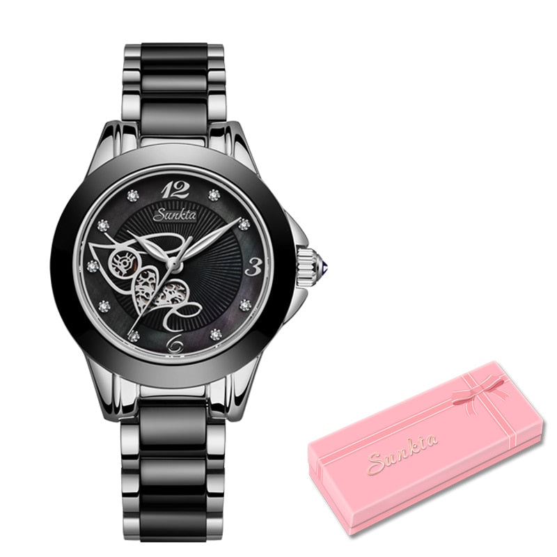 Relógio feminino de luxo - design exclusivo