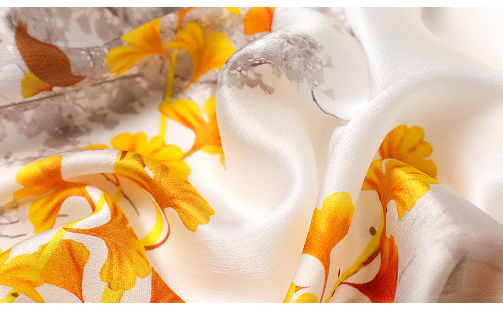 Cachecol em seda feminino natural delicado também lenço e saída de praia