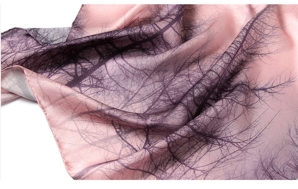 Cachecol em seda feminino natural delicado também lenço e saída de praia