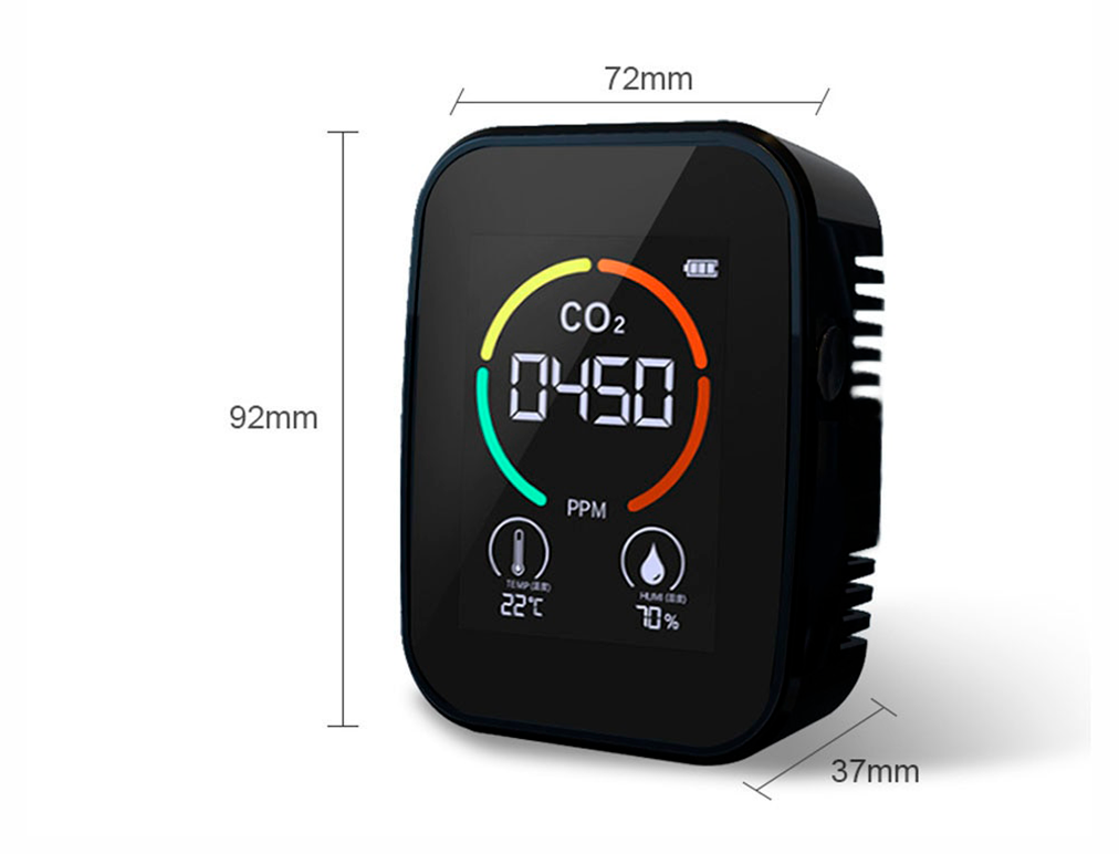 Detector digital 5 em 1 sensor para qualidade do ar umidade e muito mais