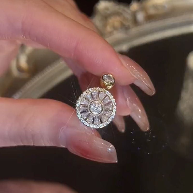 Anel para alivio de estresse ajustável dourado com lindo cristal