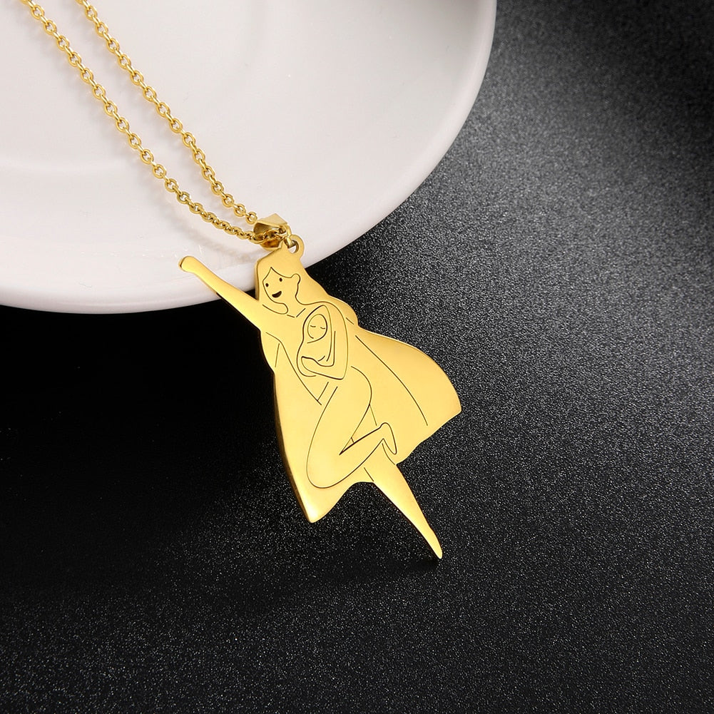 Colar para mamães com lindo pingente dourado ou prateado