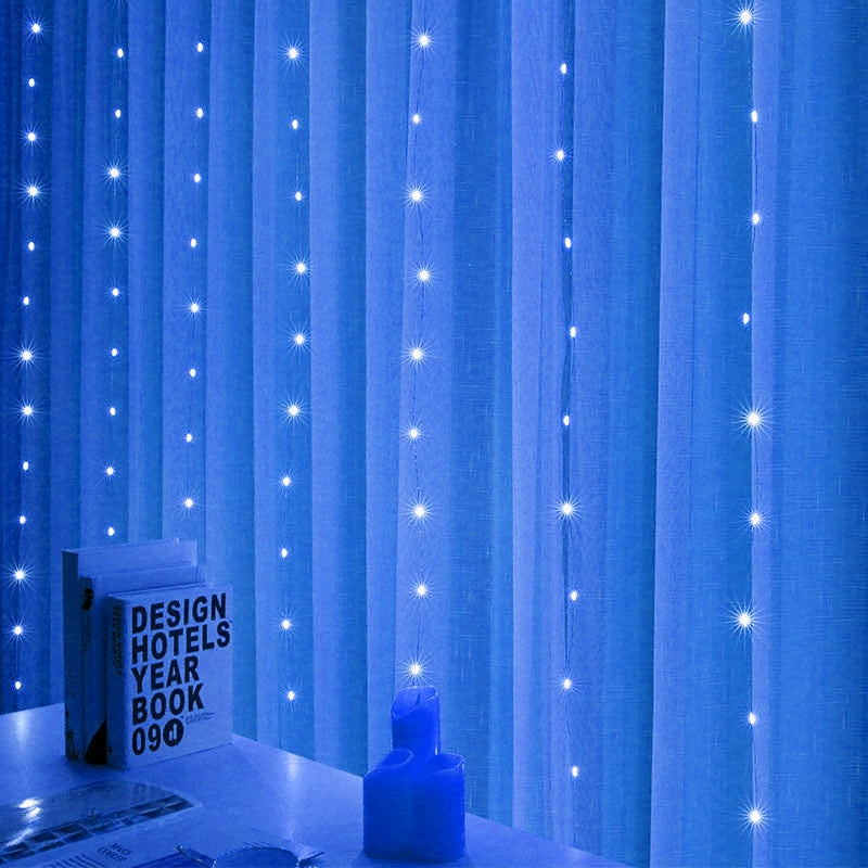 Cascata até 600 LEDs decoração natal - cores e tamanhos variados