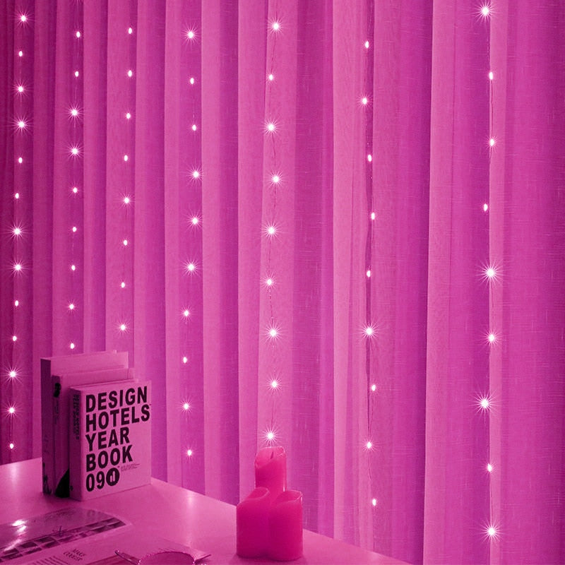 Cascata até 600 LEDs decoração natal - cores e tamanhos variados