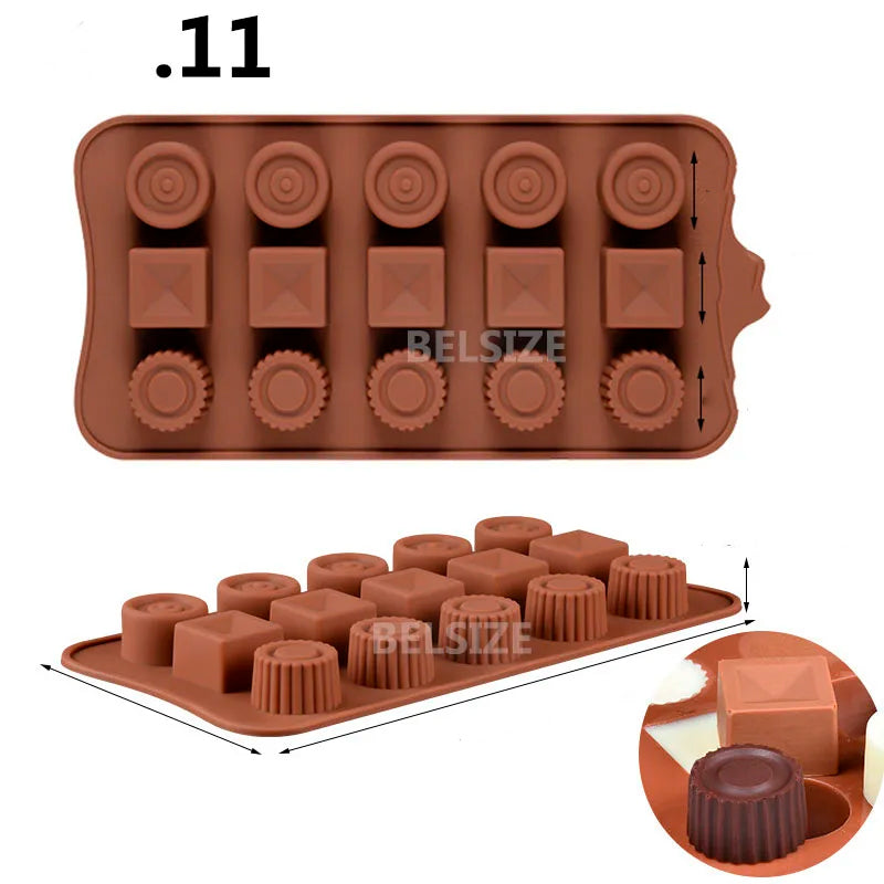Moldes de silicone para chocolates, doces e confeitos em geral