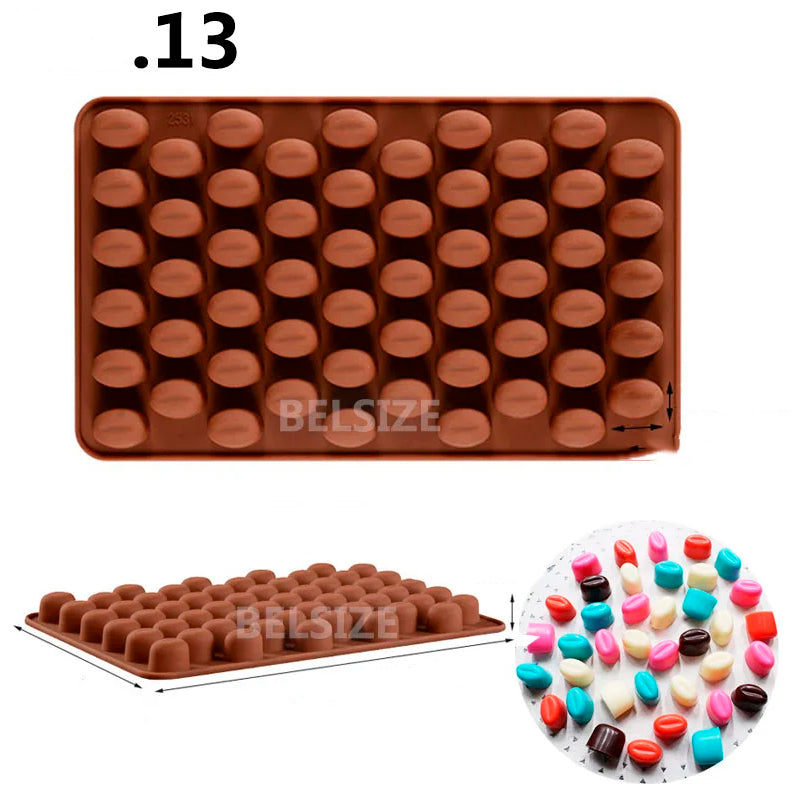 Moldes de silicone para chocolates, doces e confeitos em geral