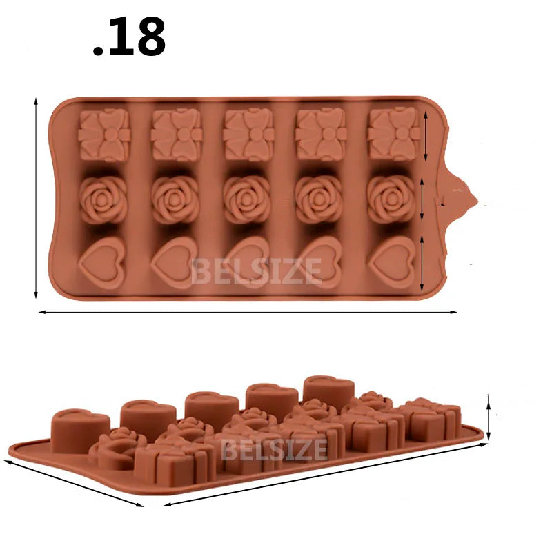 Moldes de silicone para chocolates, doces e confeitos em geral