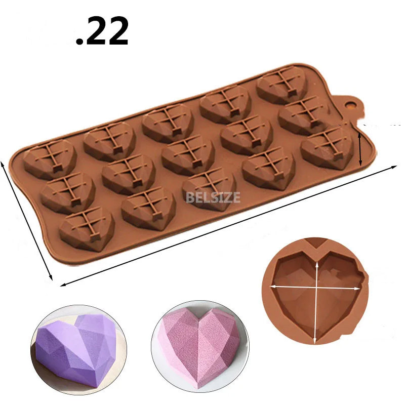 Moldes de silicone para chocolates, doces e confeitos em geral
