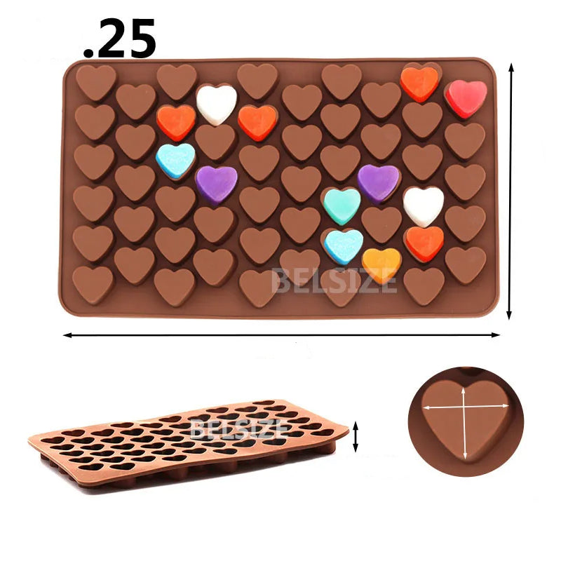 Moldes de silicone para chocolates, doces e confeitos em geral