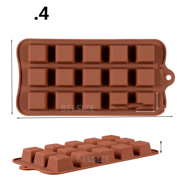 Moldes de silicone para chocolates, doces e confeitos em geral