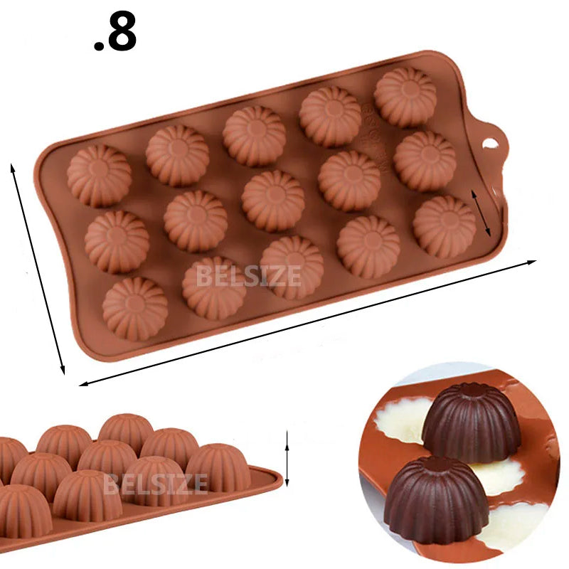 Moldes de silicone para chocolates, doces e confeitos em geral
