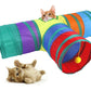 Túnel para gatos dobrável e interativo - vários modelos