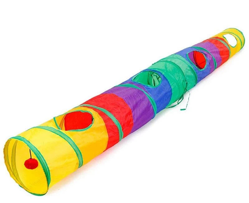 Túnel para gatos dobrável e interativo - vários modelos