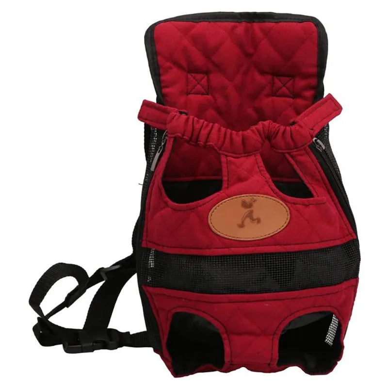 Mochila canguru para pets com espaço para perninhas