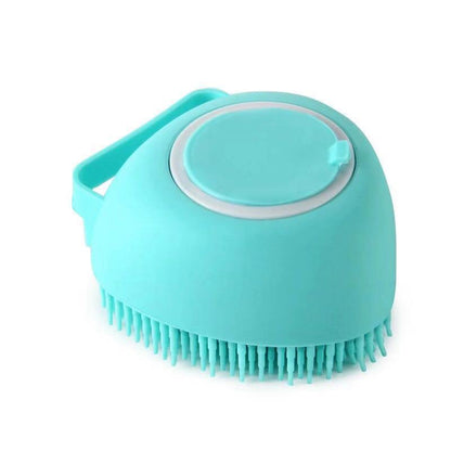 Escova massageadora para cães e gatos - preenche com shampoo e sabão