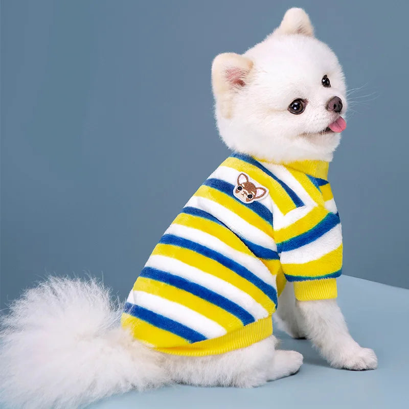 Roupinha pet listrada - quentinha e confortável