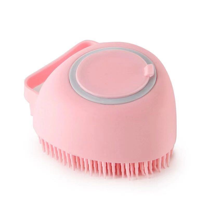 Escova massageadora para cães e gatos - preenche com shampoo e sabão