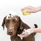 Escova massageadora para cães e gatos - preenche com shampoo e sabão
