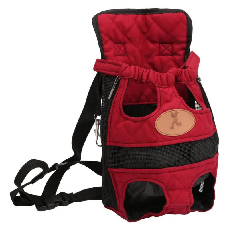 Mochila canguru para pets com espaço para perninhas
