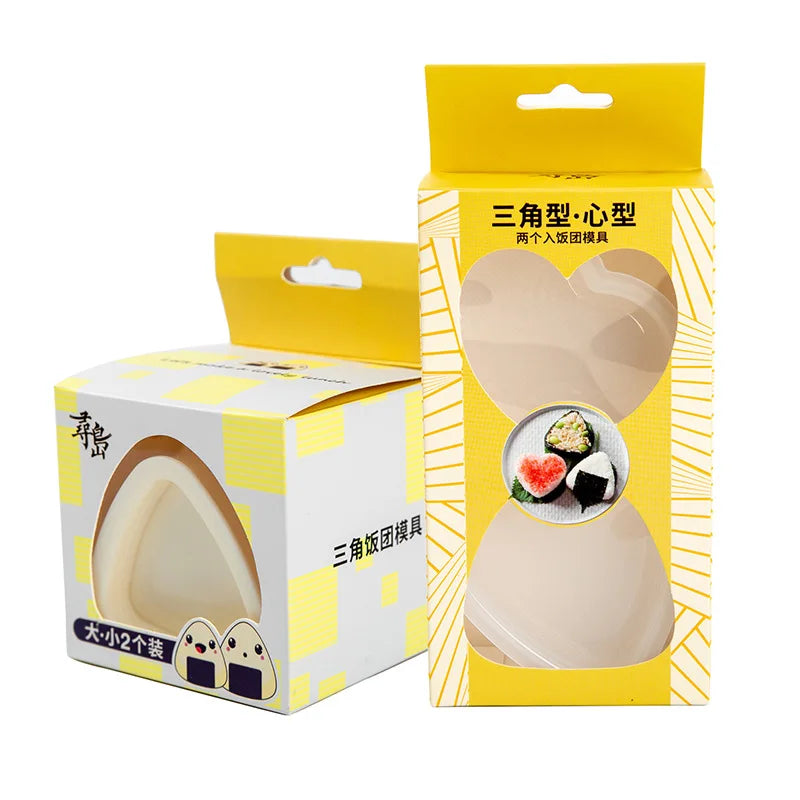 Molde para bolinho japonês Onigiri com sistema solta fácil