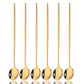 Colher cabo longo para café, sucos, sorvete - 6 peças