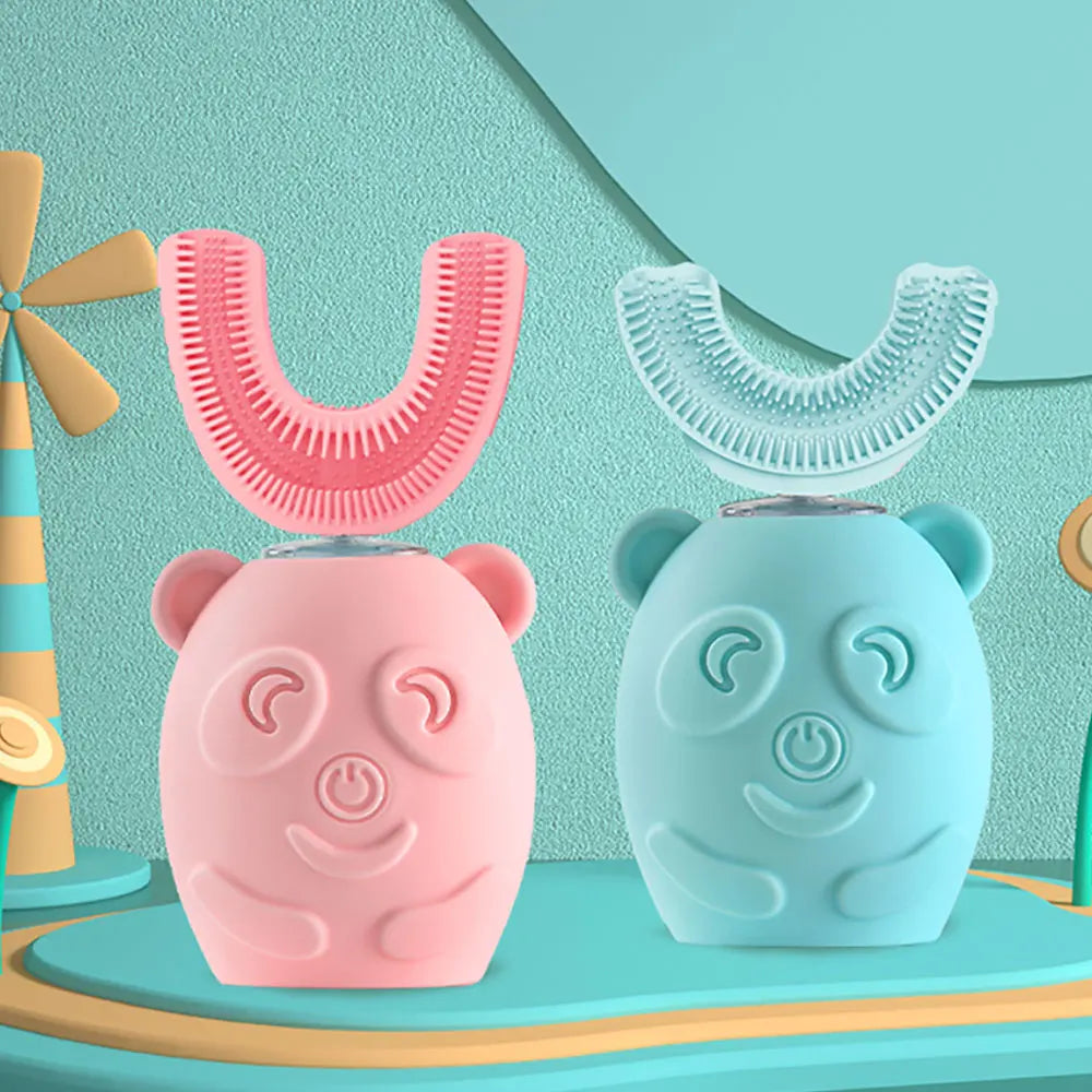 Escova de dentes elétrica infantil - limpeza instantânea 360 graus