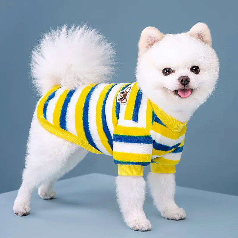 Roupinha pet listrada - quentinha e confortável
