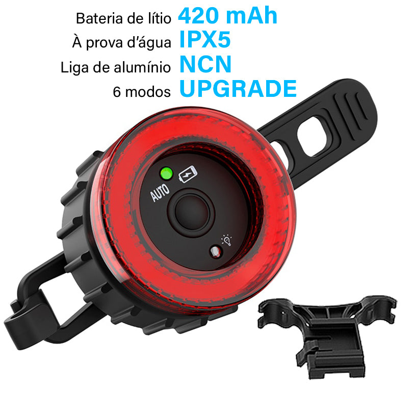 Luz bicicleta inteligente automática - à prova de água LED