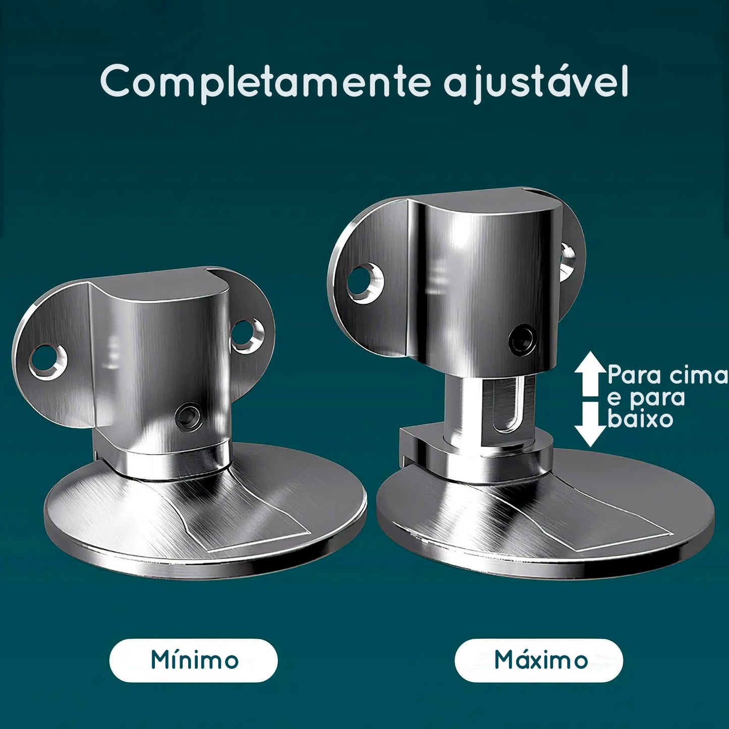 Trava de porta magnética ajustável - aço inoxidável
