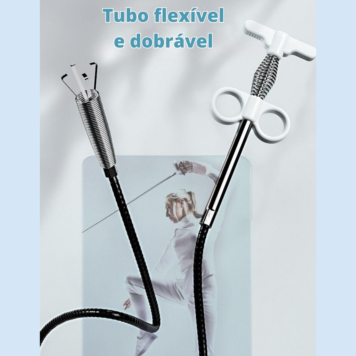 Desentupidor e desbloqueador super flexível - agarra tudo
