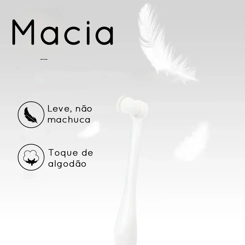 Escova de cabeça redonda para pets - cerdas super macias