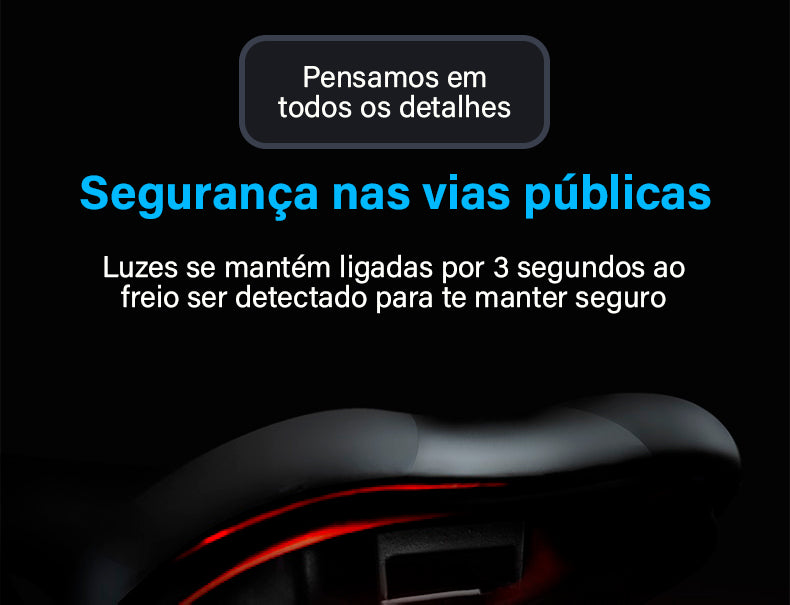 Luz bicicleta inteligente automática - à prova de água LED