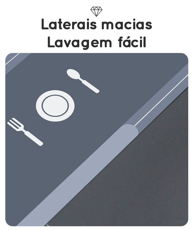 Tapete de cozinha antiderrapante e antibactéria - perfeito para todas as cozinhas