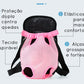 Mochila frontal para transportar pet grudadinho ao corpo